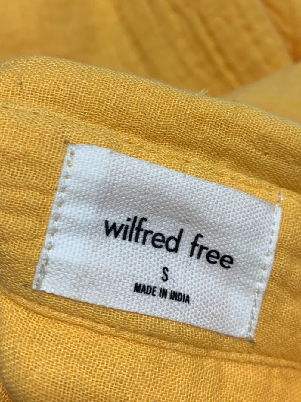 Wilfred Free Organic Cotton Blouse in Yellow Size S oversized - Picture 5 of 9